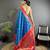 royal blue soft silk blend banarasi zari woven butti weaving saree