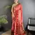 peach soft silk blend banarasi zari woven butti weaving saree