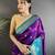 purple soft silk blend banarasi zari woven butti weaving saree