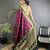 wine soft silk blend banarasi zari woven butti weaving saree
