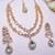 Teardrop bridal necklace set with earrings & maang tikka - ethnic wedding jewelry for brides & parties