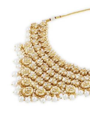 Bridal kundan gold-plated choker Necklace :: set with jhumka earrings 3