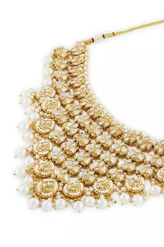 Bridal kundan gold-plated choker Necklace :: set with jhumka earrings