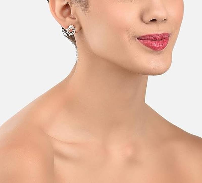 Elegant pearl stud earrings set for women & girls | classic everyday & party wear jewelry