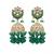 Green kundan jhumka earrings for women     traditional gold-plated ethnic indian jewelry for weddings & parties