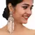 Elegant kundan & pearl long chandelier earrings for women & girls | traditional gold-plated indian wedding jewelry