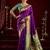 Purple silk blend butti weaving paithani saree