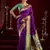 Purple silk blend butti weaving paithani saree