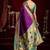 Purple silk blend butti weaving paithani saree