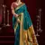 Teal silk blend butti weaving paithani saree