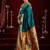 Teal silk blend butti weaving paithani saree