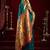 Teal silk blend butti weaving paithani saree
