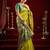 Mustard green silk blend butti weaving paithani saree