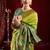 Mustard green silk blend butti weaving paithani saree