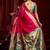 Pink silk blend butti weaving paithani saree