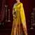 Yellow silk blend butti weaving paithani saree
