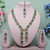 Elegant crystal floral necklace set with earrings  designer party wear jewelry