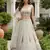 white diamond work net lehenga set choli with dupatta