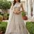 white diamond work net lehenga set choli with dupatta