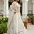 white diamond work net lehenga set choli with dupatta