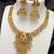Traditional antique gold-plated temple necklace set ethnic south indian bridal jewelry set