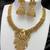Traditional antique gold-plated temple necklace set ethnic south indian bridal jewelry set