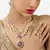 Designer kundan Necklace :: set with earrings & ring | gold-plated dual layer bridal jewelry