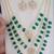 Layered pearl & green bead necklaceset with kundan chandbali pendants traditional indian  gold-plated ethnic jewelry set