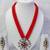 Traditional  handcrafted ethnic red beaded  necklace set  with gold-plated finish &  studded stones  