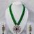 Traditional  handcrafted ethnic green beaded  necklace set  with gold-plated finish &  studded stones  