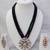 Traditional  handcrafted ethnic black beaded  necklace set  with gold-plated finish &  studded stones  