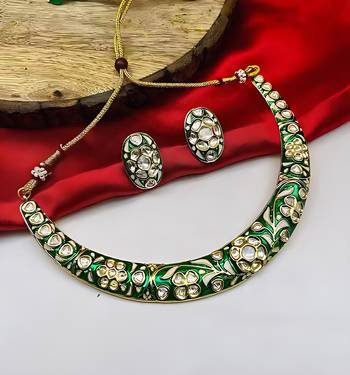 Traditional handcrafted kundan gold-plated Necklace :: set | ethnic indian jewelry for weddings, parties & festivals 1