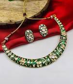 Traditional handcrafted kundan gold-plated necklace set | ethnic indian jewelry for weddings, parties & festivals