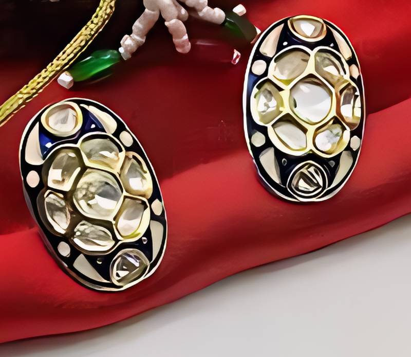 Traditional handcrafted kundan gold-plated necklace set | ethnic indian jewelry for weddings, parties & festivals