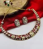 Traditional handcrafted kundan gold-plated necklace set | ethnic indian jewelry for weddings, parties & festivals