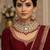 Maroon kundan bridal jewelry set gold plated wedding choker indian dulhan set with nath & tikka bollywood ethnic jewelry