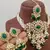 Traditional kundan beaded necklace set for women gold-plated bridal choker with earrings & tikka ethnic indian jewelry