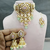 Traditional kundan beaded necklace set for women gold-plated bridal choker with earrings & tikka ethnic indian jewelry