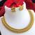 Elegant gold-tone beaded choker necklace set for women     traditional ethnic jewelry with earrings, bridal & party wear
