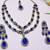 Teardrop bridal necklace set with earrings & maang tikka - ethnic wedding jewelry for brides & parties