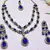 Teardrop bridal Necklace :: set with earrings & maang tikka - ethnic wedding jewelry for brides & parties