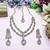 Teardrop bridal necklace set with earrings & maang tikka - ethnic wedding jewelry for brides & parties