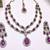 Teardrop bridal necklace set with earrings & maang tikka - ethnic wedding jewelry for brides & parties