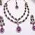 Teardrop bridal Necklace :: set with earrings & maang tikka - ethnic wedding jewelry for brides & parties