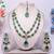 Teardrop bridal necklace set with earrings & maang tikka - ethnic wedding jewelry for brides & parties