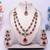 Teardrop bridal necklace set with earrings & maang tikka - ethnic wedding jewelry for brides & parties