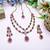 Teardrop bridal necklace set with earrings & maang tikka - ethnic wedding jewelry for brides & parties