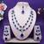 Teardrop bridal necklace set with earrings & maang tikka - ethnic wedding jewelry for brides & parties