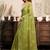 Light olive linen motifs printed ready to wear saree