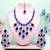 Teardrop bridal necklace set with earrings & maang tikka - ethnic wedding jewelry for brides & parties